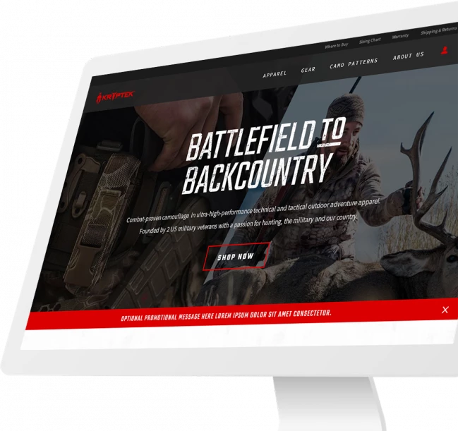 Kryptek Web Page Screenshot